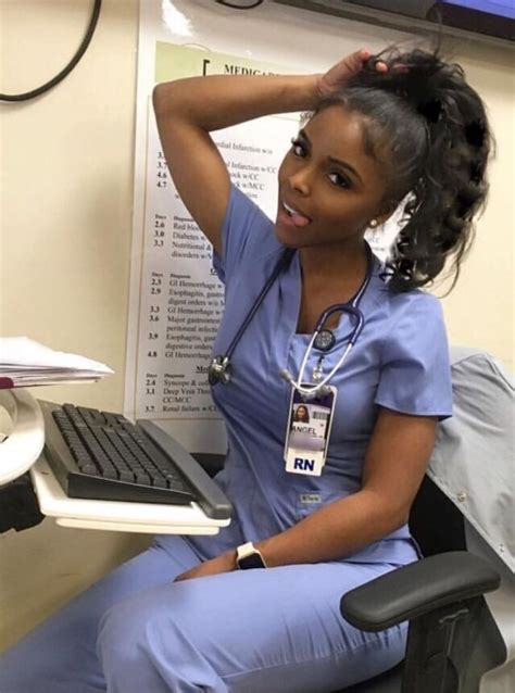 beautiful ebony girls in nursing uniforms